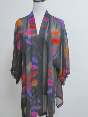 SIMPLY SILK art to wear kimono jacket Top OSFM NEW art to wear one size